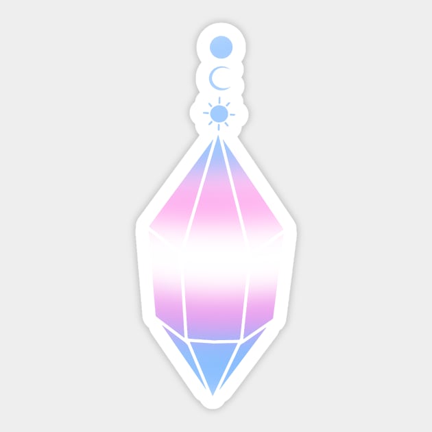 Trans Pride Witchy Pendant Sticker by TheDoodlemancer